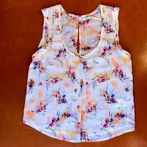 Kimchi Blue Poly Floral Sleeveless Blouse